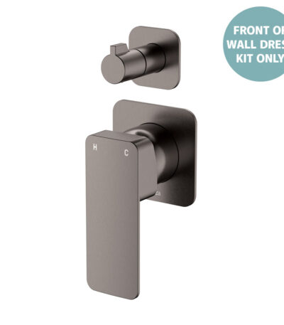 Tono Wall Diverter Mixer Dress Kit, Gun Metal, Square Plates