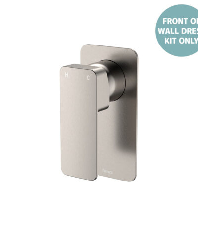 Tono Wall Mixer Dress Kit, Brushed Nickel, Rectangular Plate