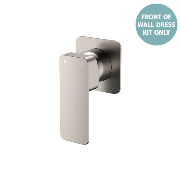 Tono Wall Mixer Dress Kit, Brushed Nickel, Square Plate