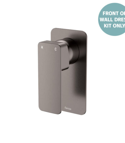 Tono Wall Mixer Dress Kit, Gun Metal, Rectangular Plate