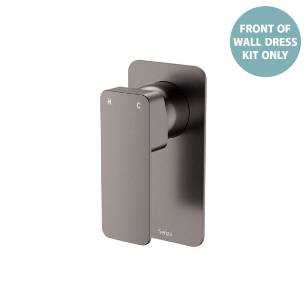 Tono Wall Mixer Dress Kit, Gun Metal, Rectangular Plate