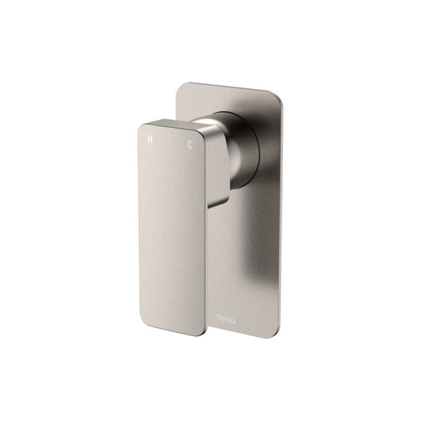 Tono Wall Mixer, Rectangular Plate, Brushed Nickel