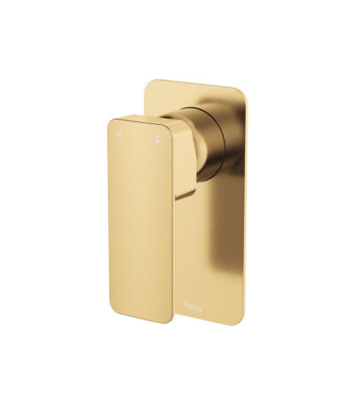 Tono Wall Mixer, Rectangular Plate, Urban Brass