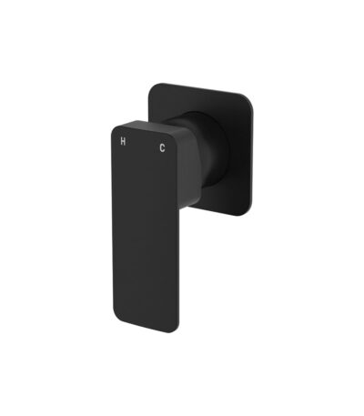 Tono Wall Mixer, Square Plate, Matte Black