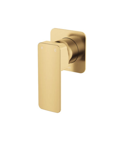 Tono Wall Mixer, Square Plate, Urban Brass