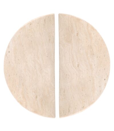 Travertine Half Moon Entry Door Pull (Pair)