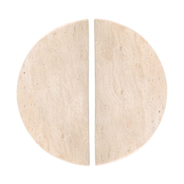 Travertine Half Moon Entry Door Pull (Pair)