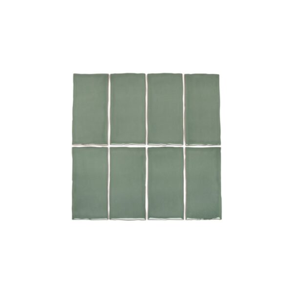Tropea Natural Edge Rectangle Tile - Eucalyptus Green