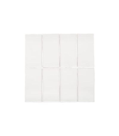 Tropea Natural Edge Rectangle Tile - Matte White