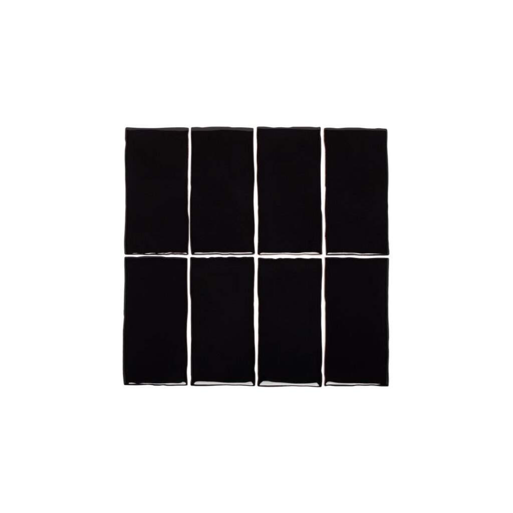 Tropea Natural Edge Rectangle Tile - Raven Black