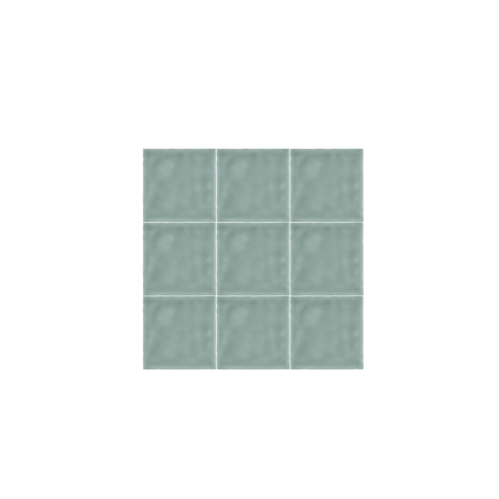 Tropea Natural Edge Square Tile - Eucalyptus Green