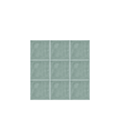 Tropea Natural Edge Square Tile - Eucalyptus Green