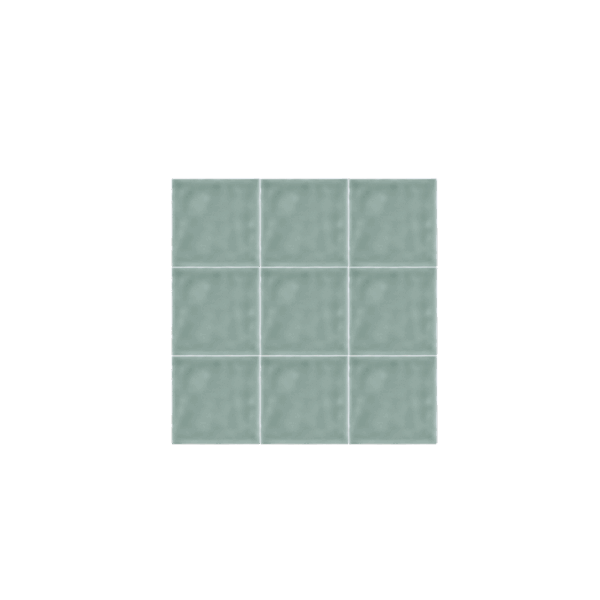 Tropea Natural Edge Square Tile - Eucalyptus Green