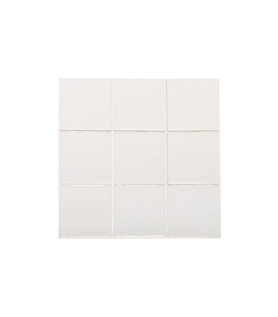 Tropea Natural Edge Square Tile - Gloss White