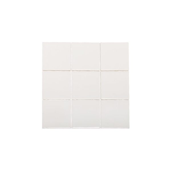 Tropea Natural Edge Square Tile - Gloss White