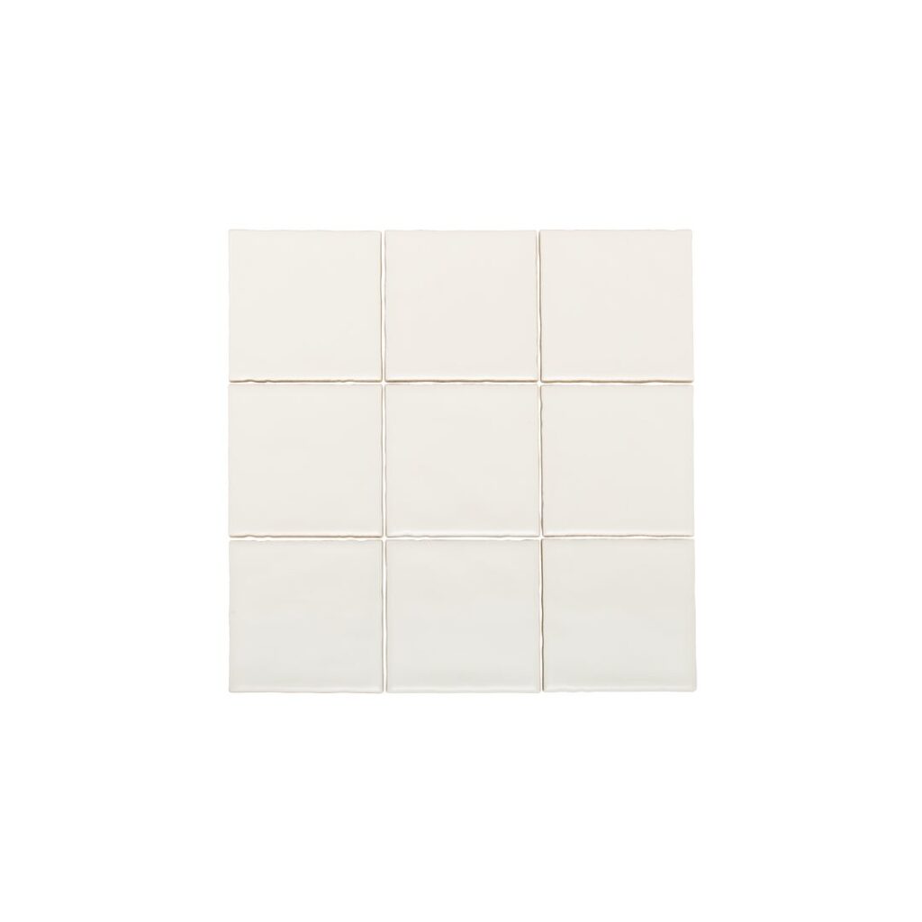 Tropea Natural Edge Square Tile - Matte White