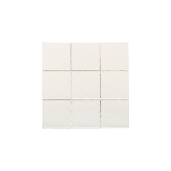 Tropea Natural Edge Square Tile - Matte White