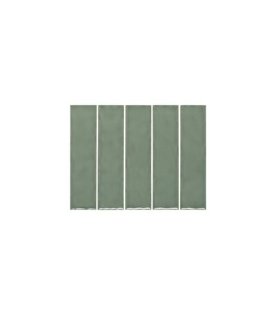 Tropea Natural Edge Subway Tile - Eucalyptus Green