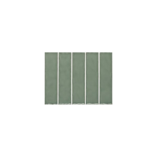 Tropea Natural Edge Subway Tile - Eucalyptus Green
