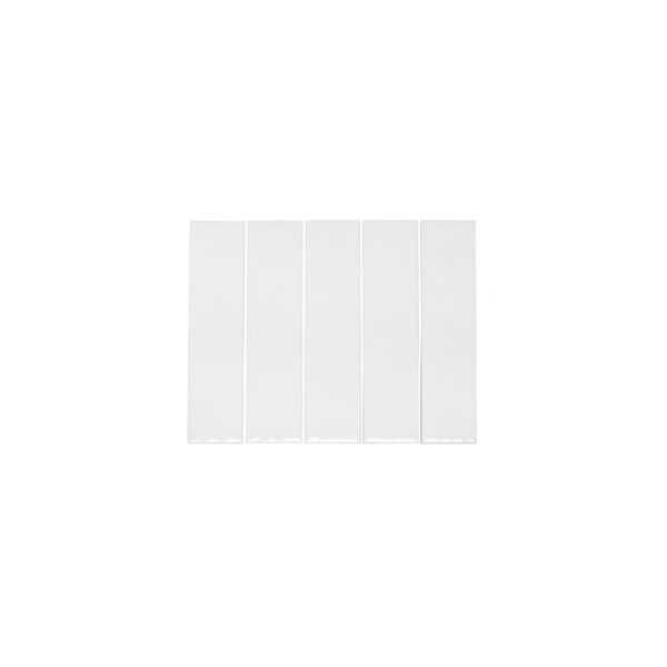 Tropea Natural Edge Subway Tile - Gloss White