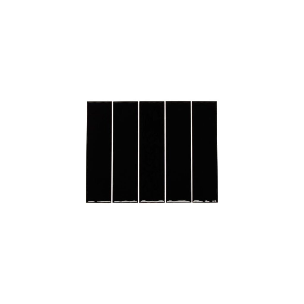 Tropea Natural Edge Subway Tile - Raven Black