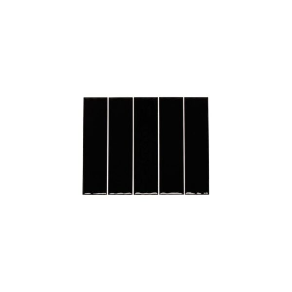 Tropea Natural Edge Subway Tile - Raven Black