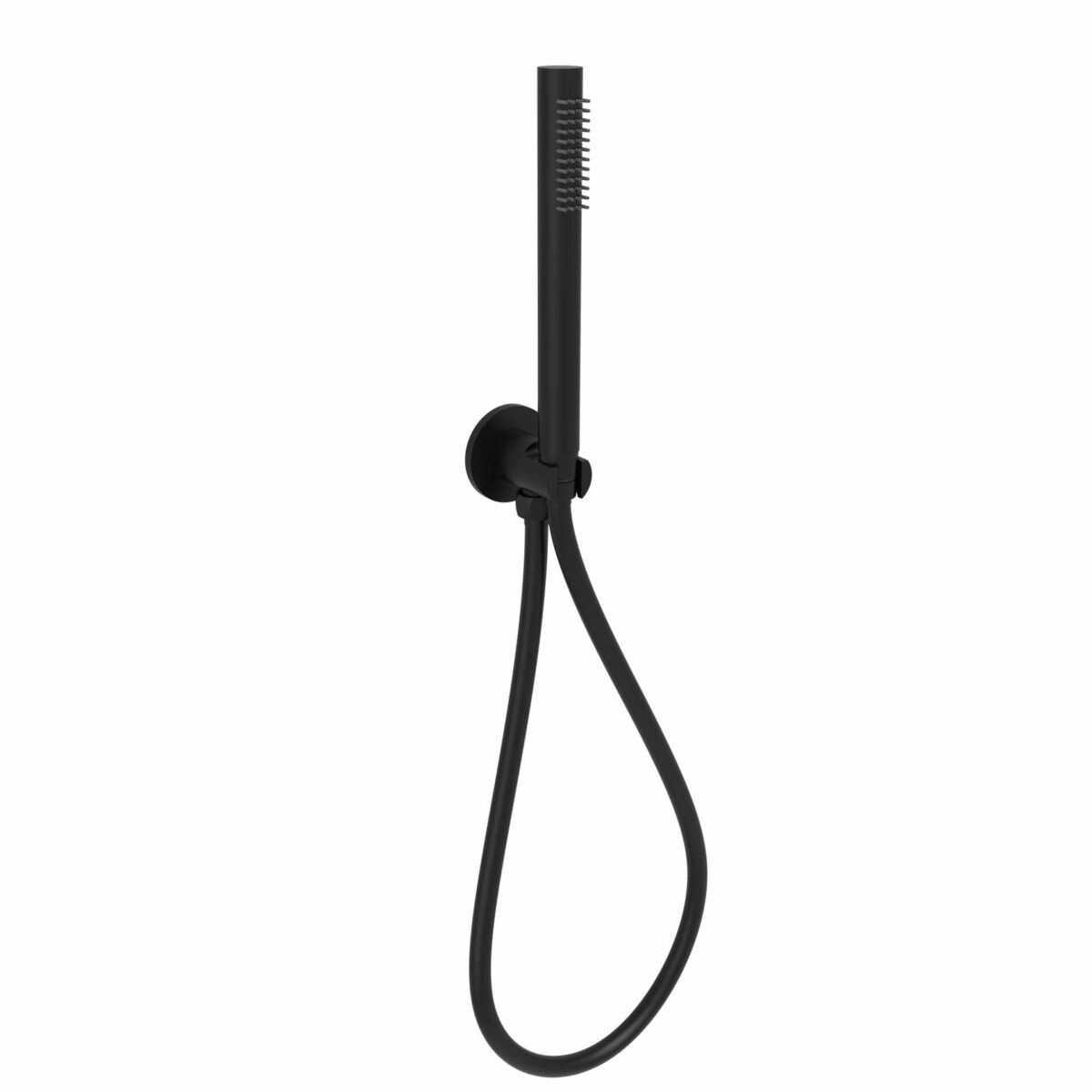 Tube Hand Shower On Wall Outlet Bracket - Matt Black | PSH003-2B