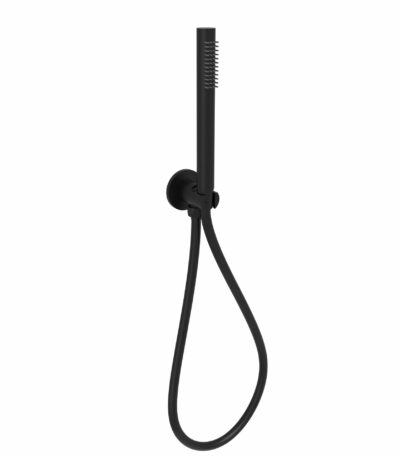 Tube Hand Shower On Wall Outlet Bracket - Matt Black | PSH003-2B