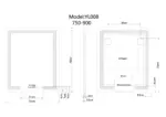UDBK LED-05 SQUARE SMART LED MIRROR - Urban Designs Bathroom and Kitchen