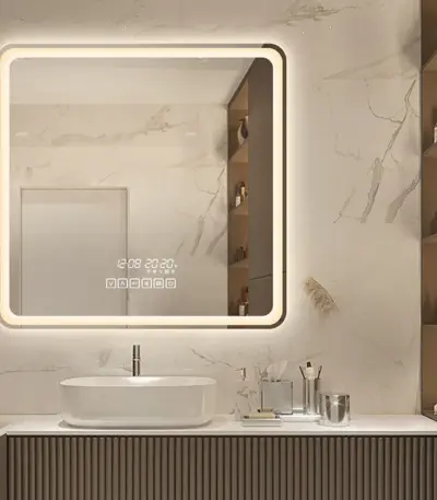 UDBK LED-07 SQUARE SMART LED MIRROR - Urban Designs Bathroom and Kitchen