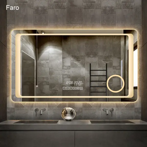 UDBK LED-14 RECTANGLE SMART LED MIRROR - Urban Designs Bathroom and Kitchen