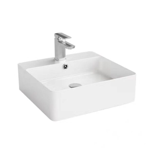 Ultra Slim Gloss White Fine Ceramic - Basin - 450 | B4542