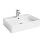 Ultra Slim Gloss White Fine Ceramic - Basin - 600 | B6042