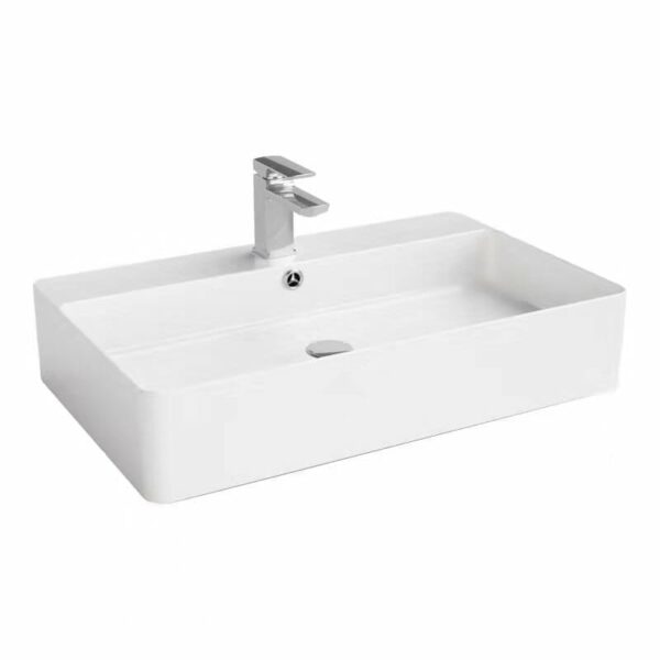 Ultra Slim Gloss White Fine Ceramic Basin | B7042