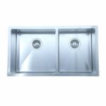 Undermount 1 & 3/4 Double Bowl Kitchen Sink - 813x450x200mm | C-3219