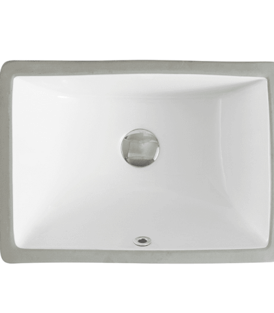 Undermount Ceramic Basin - Gloss White - Rectangle - 460mm | Nue 46