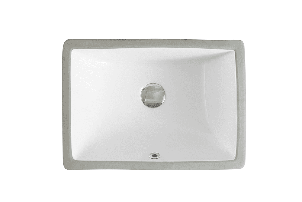 Undermount Ceramic Basin - Gloss White - Rectangle - 460mm | Nue 46