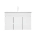 UNICASA BI-90W-GW BIANCA WALL HUNG MDF VANITY 900MM GLOSS WHITE - Urban Designs Bathroom and Kitchen
