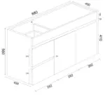 UNICASA BI-90W-GW BIANCA WALL HUNG MDF VANITY 900MM GLOSS WHITE - Urban Designs Bathroom and Kitchen