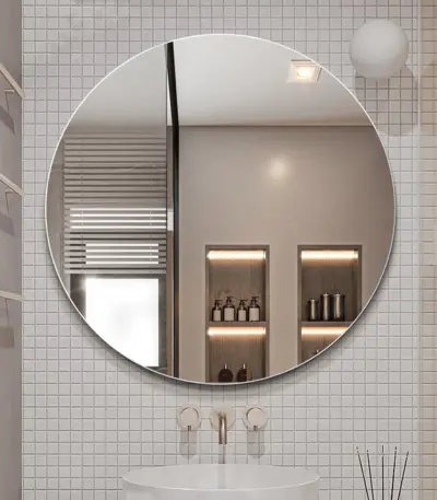 UNICASA BIM-90RD BIANCA ROUND PENCIL EDGE MIRROR 900MM - Urban Designs Bathroom and Kitchen