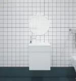 UNICASA BIPS-40W-GW SMALL SPACE WALL HUNG PVC VANITY 400MM GLOSS WHITE - Urban Designs Bathroom and Kitchen