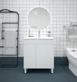 UNICASA BIPS-75L-GW BIANCA SLIM FREESTANDING PVC VANITY 750MM GLOSS WHITE - Urban Designs Bathroom and Kitchen