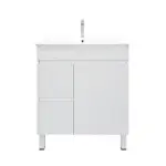 UNICASA BIPS-75L-GW BIANCA SLIM FREESTANDING PVC VANITY 750MM GLOSS WHITE - Urban Designs Bathroom and Kitchen