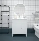 UNICASA BIPS-75L-GW BIANCA SLIM FREESTANDING PVC VANITY 750MM GLOSS WHITE - Urban Designs Bathroom and Kitchen