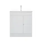 UNICASA BIPS-75L-GW BIANCA SLIM FREESTANDING PVC VANITY 750MM GLOSS WHITE - Urban Designs Bathroom and Kitchen