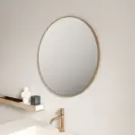 UNICASA FMR-90-BG ALUMINUM FRAMED ROUND MIRROR 900MM BRUSHED GOLD - Urban Designs Bathroom and Kitchen