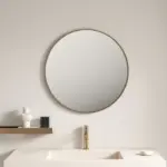 UNICASA FMR-90-BG ALUMINUM FRAMED ROUND MIRROR 900MM BRUSHED GOLD - Urban Designs Bathroom and Kitchen