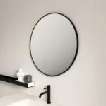 UNICASA FMR-90-MB ALUMINUM FRAMED ROUND MIRROR 900MM MATTE BLACK - Urban Designs Bathroom and Kitchen
