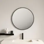 UNICASA FMR-90-MB ALUMINUM FRAMED ROUND MIRROR 900MM MATTE BLACK - Urban Designs Bathroom and Kitchen