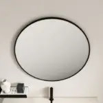 UNICASA FMR-90-MB ALUMINUM FRAMED ROUND MIRROR 900MM MATTE BLACK - Urban Designs Bathroom and Kitchen